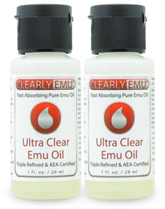 CLEARLY EMU Ultra Clear Emu Oil 1 oz Twin Pack