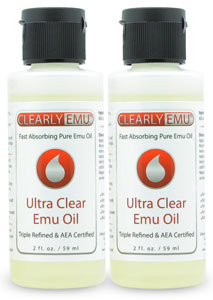 CLEARLY EMU Ultra Clear Emu Oil 2 oz Twin Pack