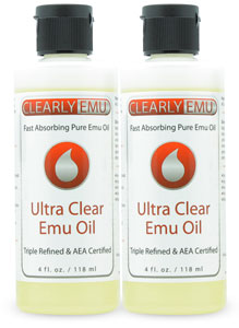 CLEARLY EMU Ultra Clear Emu Oil 4 oz Twin Pack