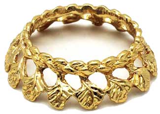 Leaf Motif Round Egg Stand Gold