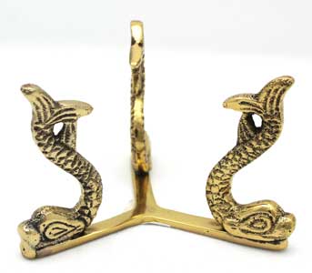 Brass Dolphin Egg Stand